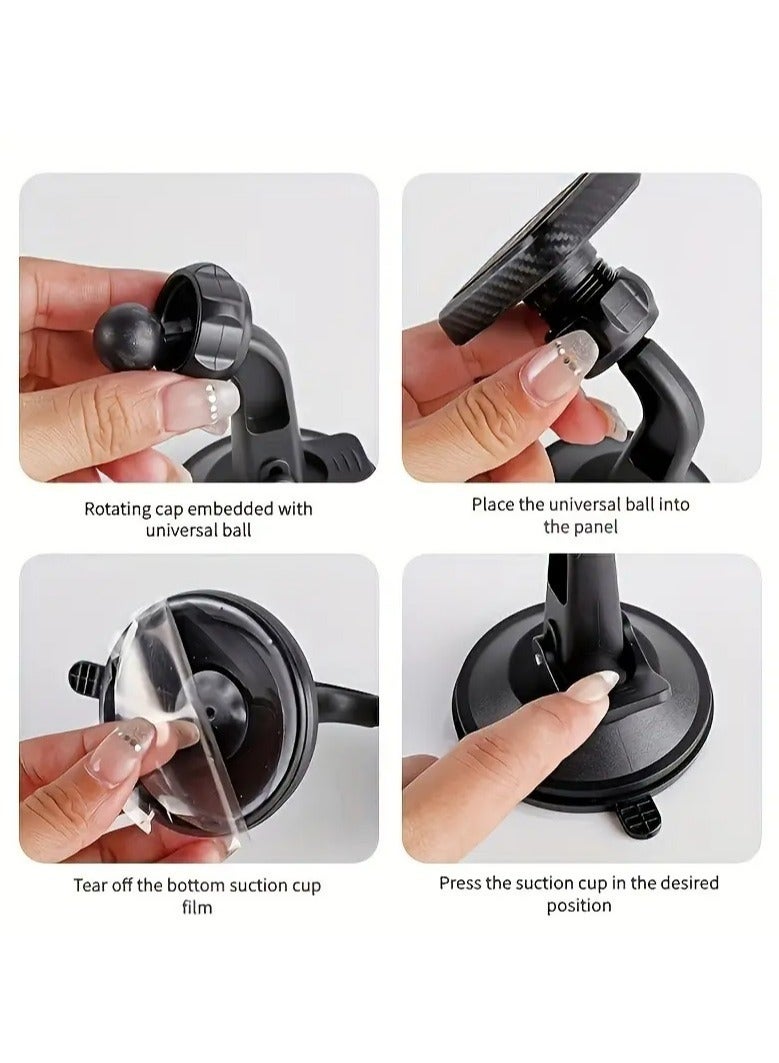 LEDIN Car Magnetic Mobile Phone Holder for iPhone and for Samsung, Super Strong, Dashboard & Suction Cup Compatibility - Image 3