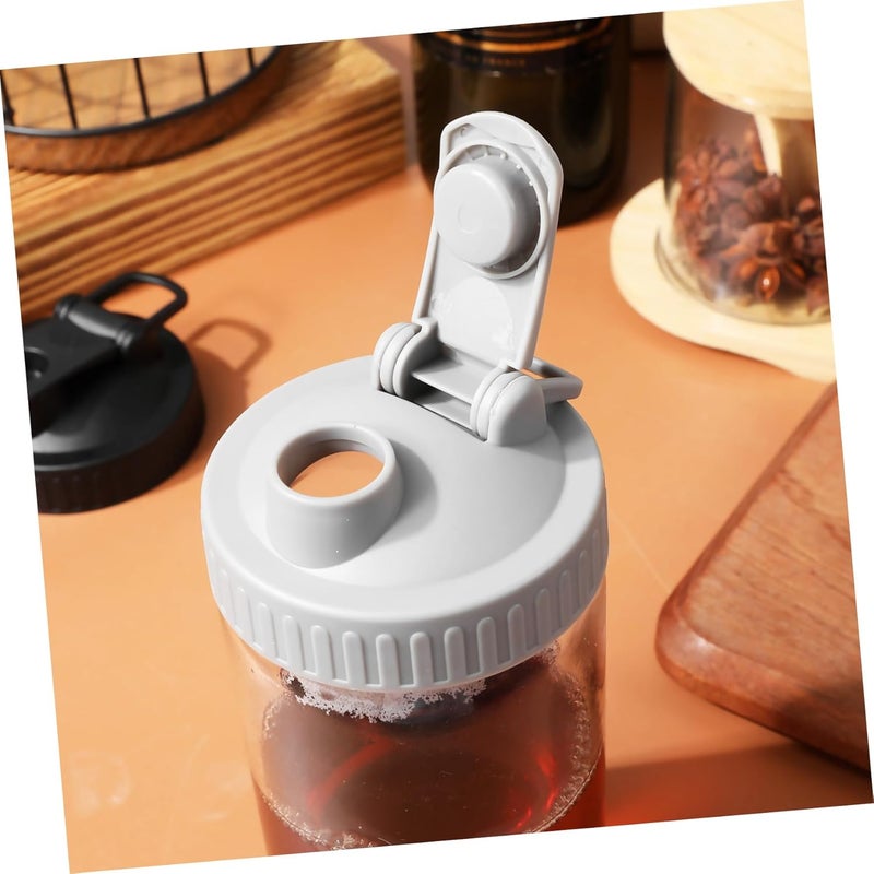 ABOOFAN 4pcs Mason Jar Lid Handle and Spout Reusable Wide Mouth Pouring Lids for Jars - Image 4