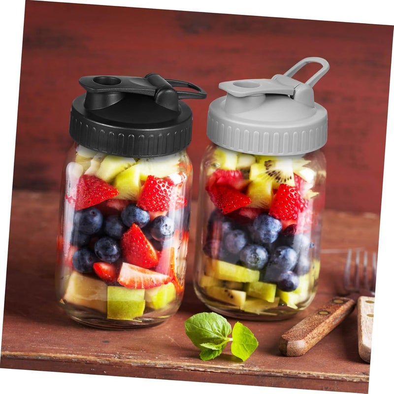 ABOOFAN 4pcs Mason Jar Lid Handle and Spout Reusable Wide Mouth Pouring Lids for Jars - Image 5