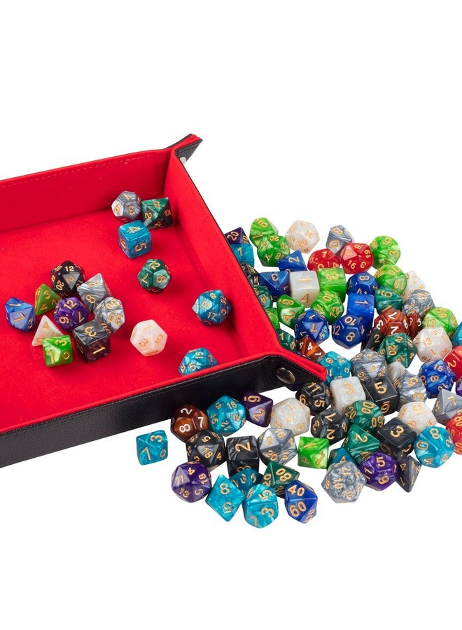 Monster Protectors Monster Gaming 200 count Bulk Dice Value Pack-10 Different Marbled Colors -Multi-Colored Assorted Polyhedral Die, Compatible with Dungeons and Dragons, RPG & Board Games- Includes D4 D6 D8 D10 D12 D20  - Image 4