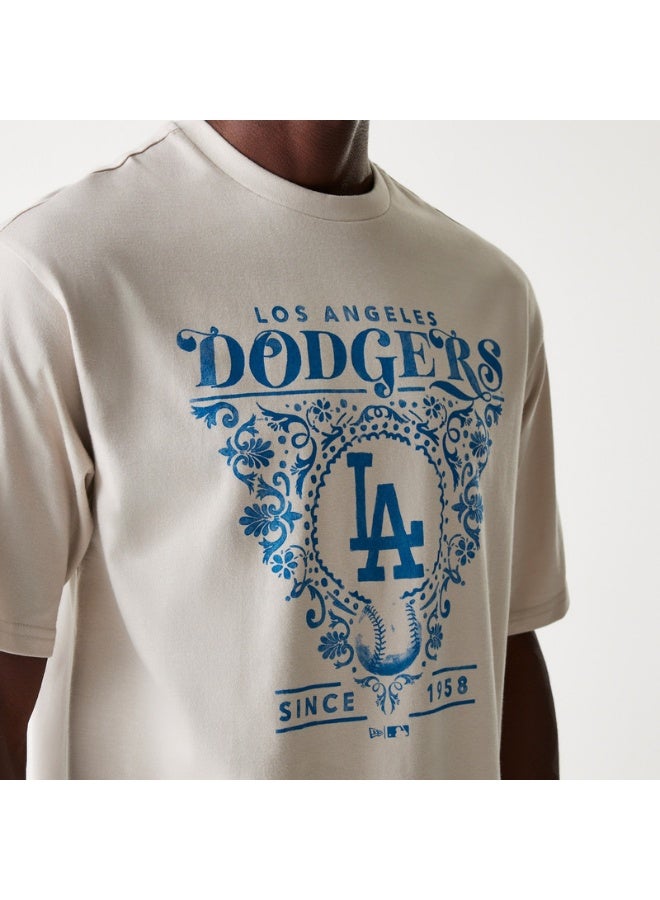 NEW ERA تي شيرت MLB مزخرف بالأزهار OS لوس أنجلوس دودجرز - Image 2