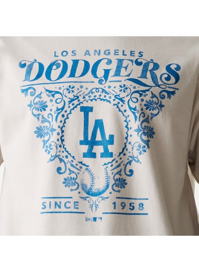 NEW ERA تي شيرت MLB مزخرف بالأزهار OS لوس أنجلوس دودجرز - Image 3
