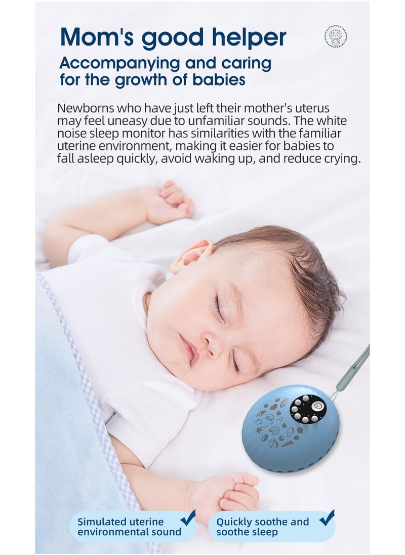 Portable Baby Sleep Soother, White Noise Sound Machine for Sleeping with 8 Color Night Light, Toddler Sleep Trainer with 10 Soothing Sounds, 3 mode Timer (Soft Pink)