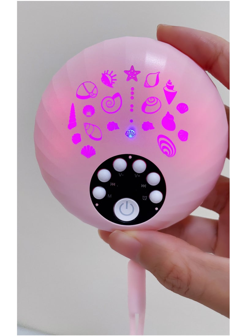 Portable Baby Sleep Soother, White Noise Sound Machine for Sleeping with 8 Color Night Light, Toddler Sleep Trainer with 10 Soothing Sounds, 3 mode Timer (Soft Pink)