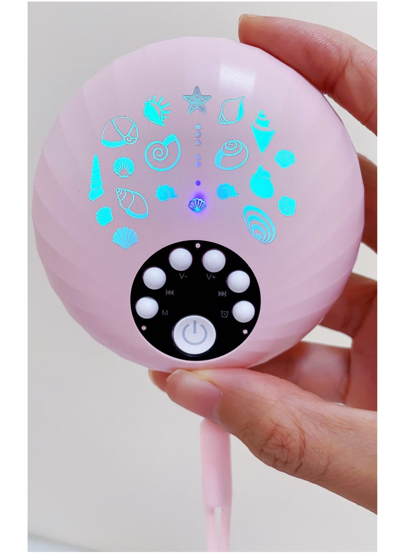 Portable Baby Sleep Soother, White Noise Sound Machine for Sleeping with 8 Color Night Light, Toddler Sleep Trainer with 10 Soothing Sounds, 3 mode Timer (Soft Pink)