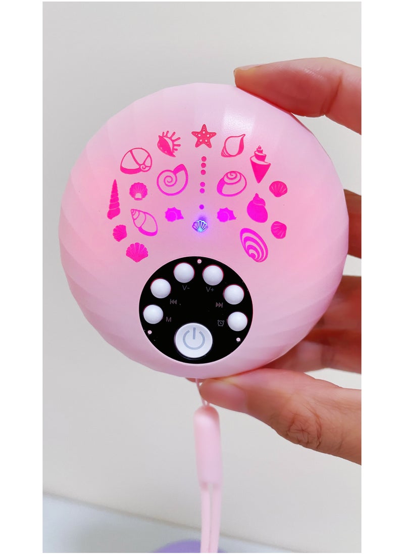 Portable Baby Sleep Soother, White Noise Sound Machine for Sleeping with 8 Color Night Light, Toddler Sleep Trainer with 10 Soothing Sounds, 3 mode Timer (Soft Pink)