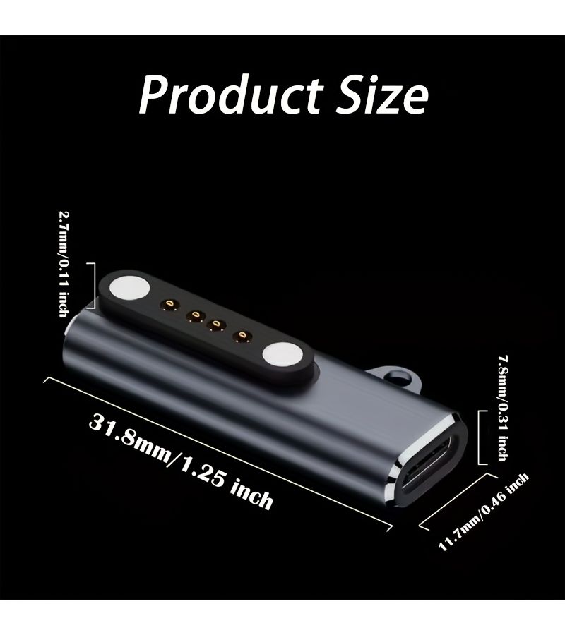 محول شحن مغناطيسي من USB-C إلى طرفين لسماعة Shokz العظمية - Image 2