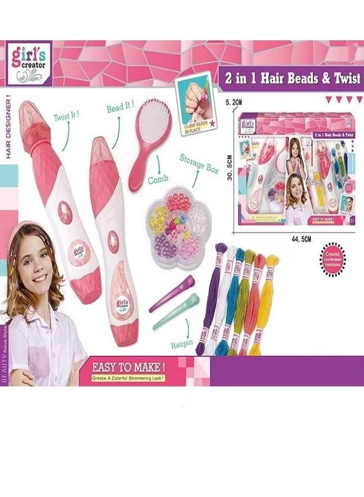 Hair Braider For Kids, Diy Hair Braiding Styling Tool Quick And Easy Electric Braid Machine Colorful Rope Bracelet