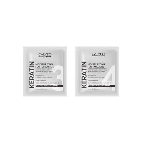 CALVEO® Keratin & Moisturizing Shampoo & Masque Conditioner Combo | Luxury Professional Deep Hydration & Damage Repair System for Dry, Dull & Chemically Treated Hair | Salon-Grade Smoothness, Frizz Control & Silky Shine for Men & Women - Image 1