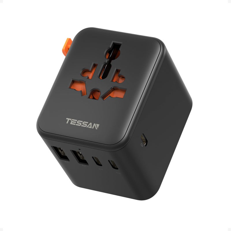 TESSAN Universal Travel Adapter, Travel Plug with 2 USB A and 3 USB C - Image 1