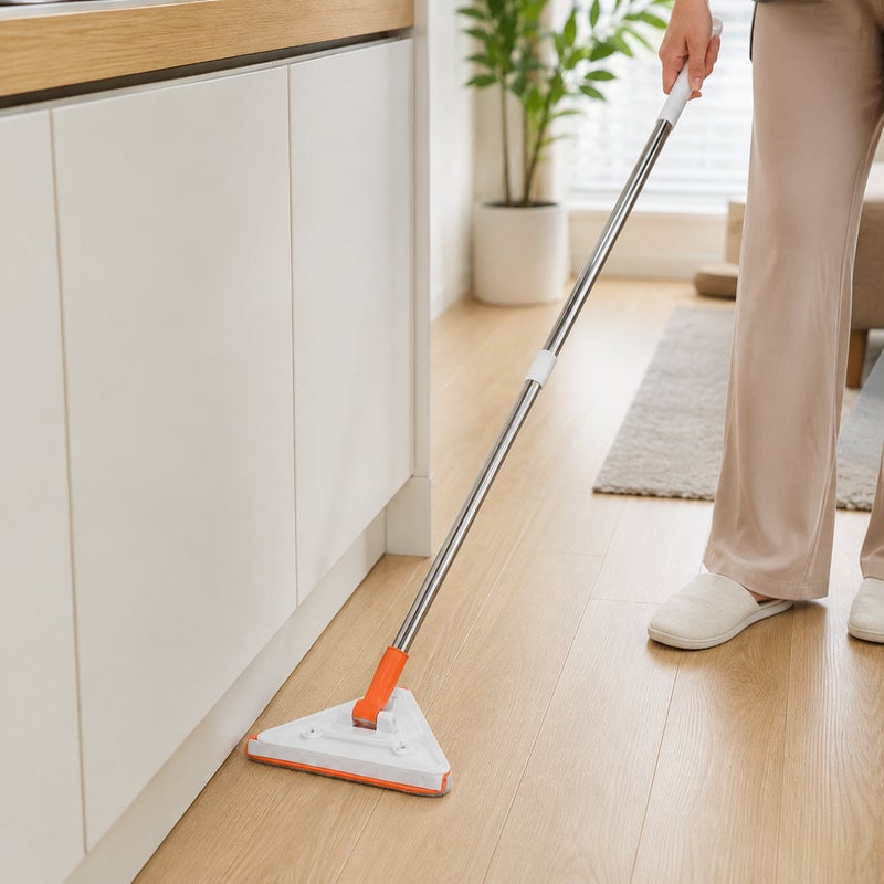 Group Tiger Triangular Microfiber Cleaning Mop with Telescopic Handle and 360 Degree Rotating Head - 17-1 - Image 3