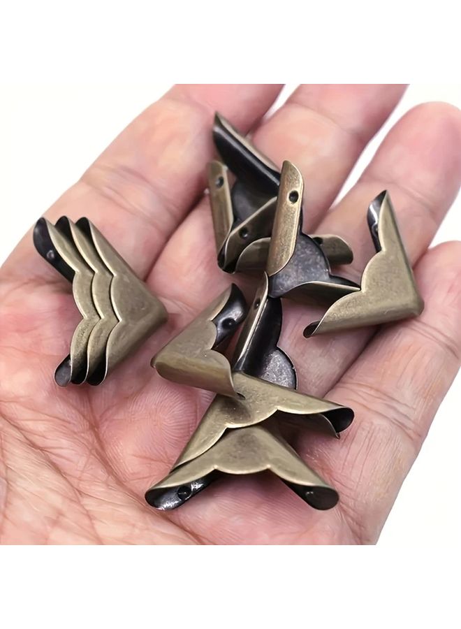 24pcs Bronze Triangle Album Corner Protectors Metal Edge Guard for Scrapbooking Notebook Book Binding - Image 3