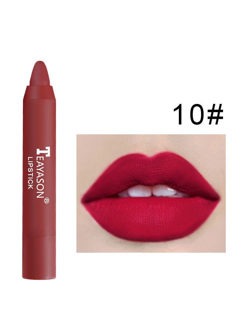 TEAYASON Liquid Matte Lipstick, Velvet Air Moisture Smooth Crayon Lip Stain, 24 Hour Super Stay Natural Nude Lipstick, Long Lasting Waterproof Lip Gloss Lipstick For Women, (No. 10 Single)  - Image 1