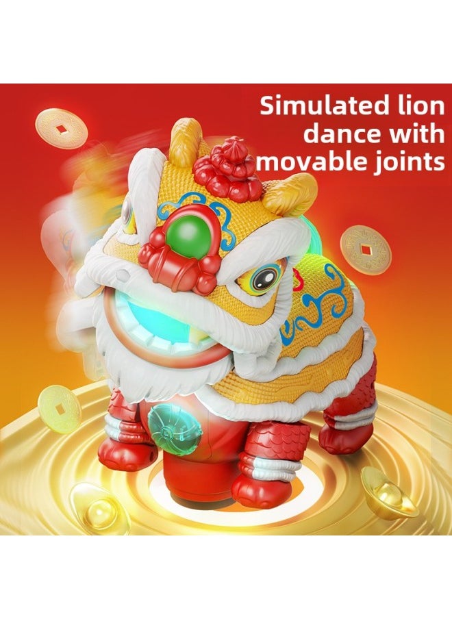 National Fashion Electric Sound And Light Swing Universal Lion Dance Year Gift Lion Dance Toy Lantern Lantern Creative Gift-Color:Yellow (free Lantern Pole)-Specifications:Rechargeable Version (charger + Three Rechargeable Batteries)  - Image 3