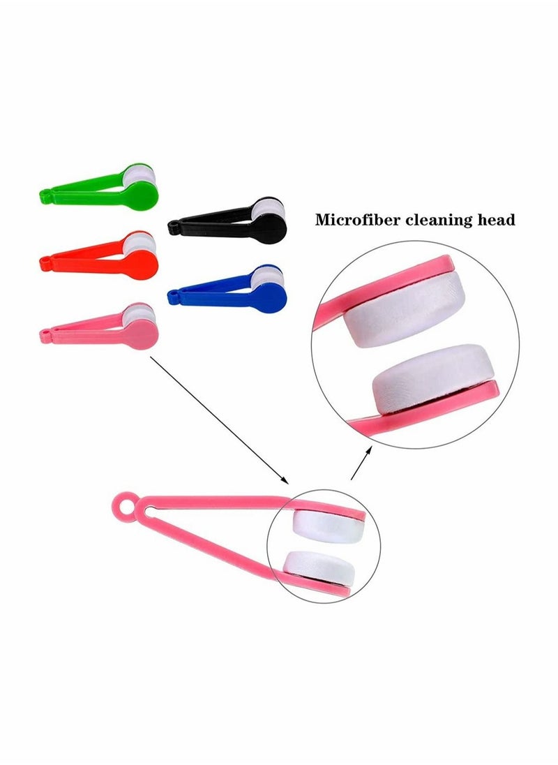 كابتن تيك - 5 Pieces Glasses Cleaner Brush, Mini Sun Glasses Eyeglass Microfiber Spectacles Cleaner Soft Brush Cleaning Tool - Image 1