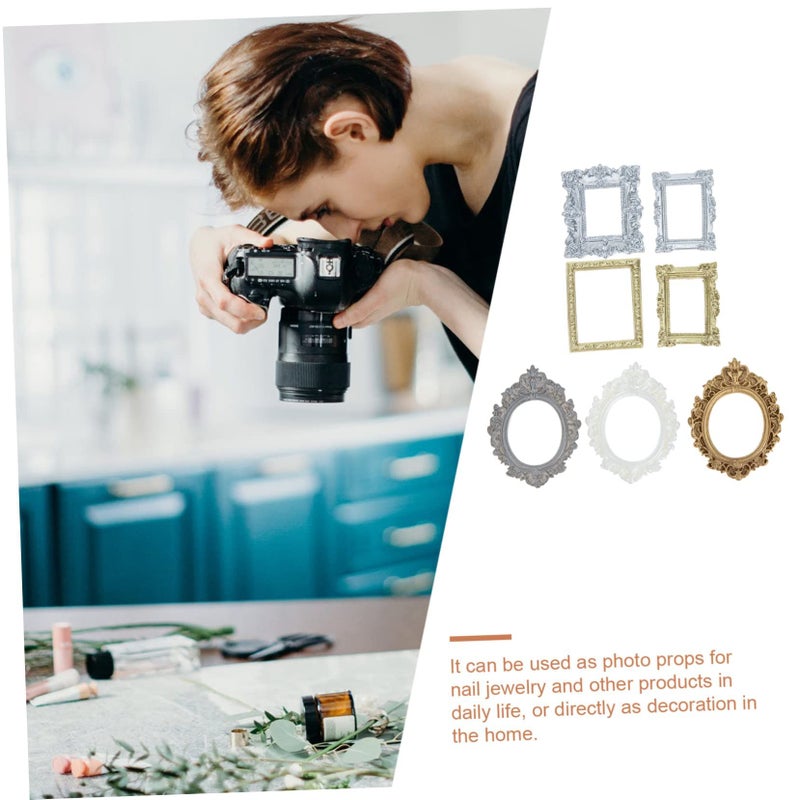 Vintage Mini Photo Frames 7pcs Retro Decor Props for DIY Home Photography - Image 3