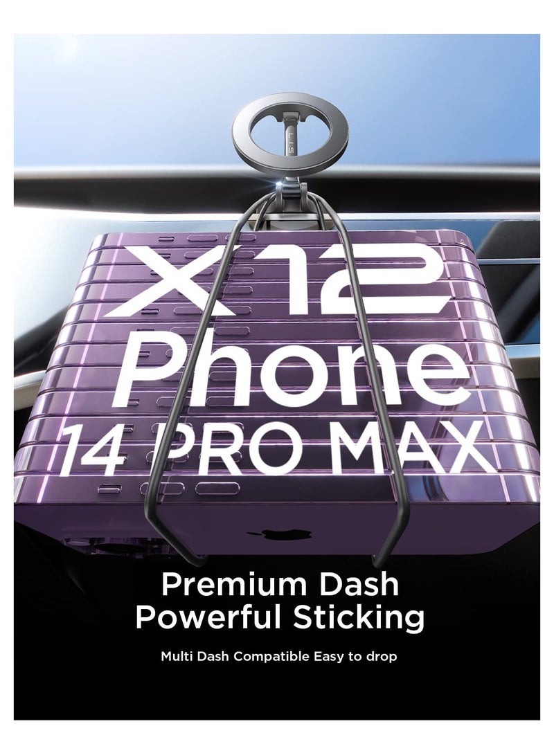 Excefore Car Mount Holder, Magnetic Foldable Phone Car Mount, Hands Free 360 ° Rotation Phone Holder for All Phones for iPhone Max Plus Mini - Image 4