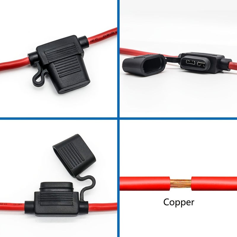 10 قطع من حامل الصمامات الشفرية المضمنة 16 AWG 12 فولت 10 أمبير - Image 5