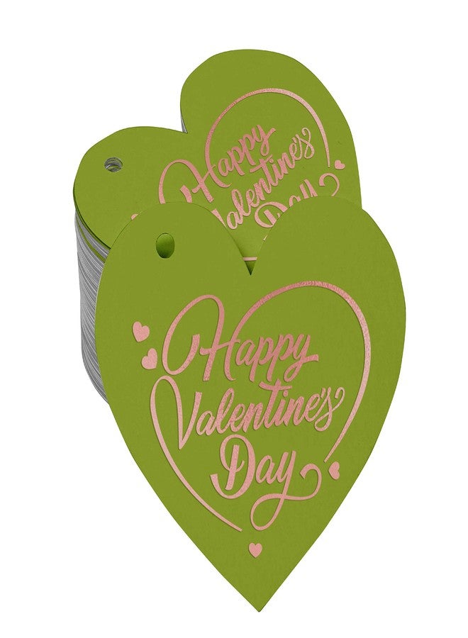 Inkdotpot Rose Gold Foil Paper Hang Tags Happy Valentine's Day Valentine Favor Tags 50 Pieces - Image 1