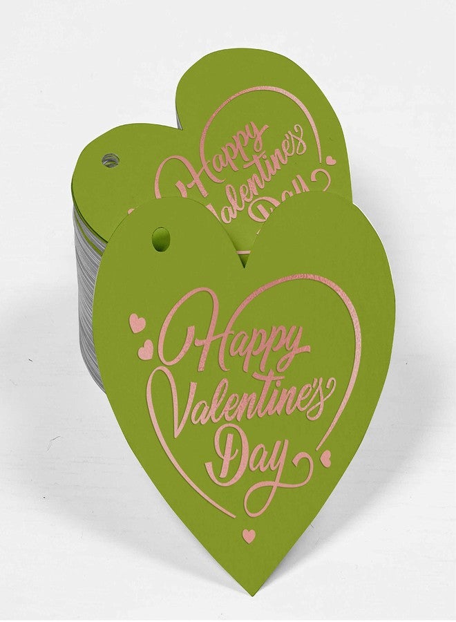 Inkdotpot Rose Gold Foil Paper Hang Tags Happy Valentine's Day Valentine Favor Tags 50 Pieces - Image 2