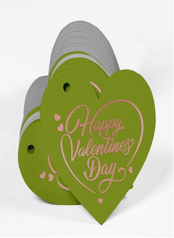 Inkdotpot Rose Gold Foil Paper Hang Tags Happy Valentine's Day Valentine Favor Tags 50 Pieces - Image 3