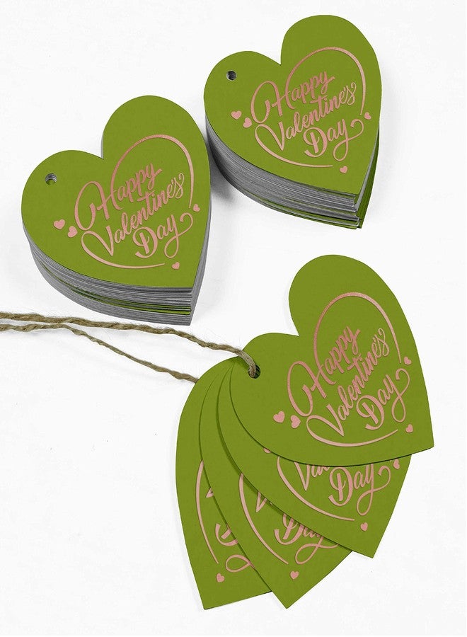 Inkdotpot Rose Gold Foil Paper Hang Tags Happy Valentine's Day Valentine Favor Tags 50 Pieces - Image 5