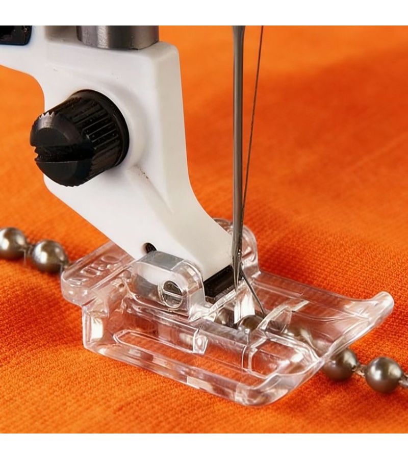 Sewing Machine Beading Presser Foot Universal Clear Plastic 1pc - Image 1