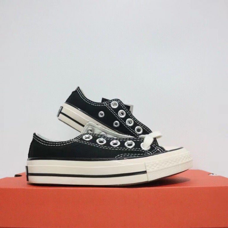 Children Canvas Shoes 1970S High Low Top Girls Boys Shoes Casual Cloth Shoes Non-Slip Wear-Resistant Kids Running Shoes - Image 1