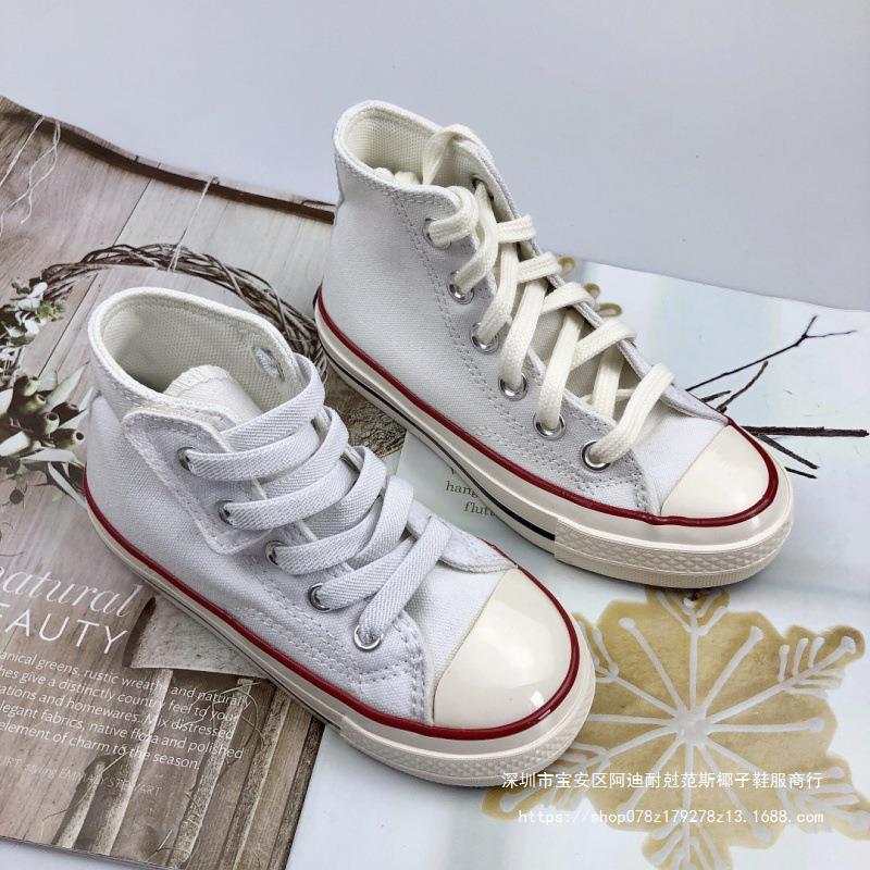 Children Canvas Shoes 1970S High Low Top Girls Boys Shoes Casual Cloth Shoes Non-Slip Wear-Resistant Kids Running Shoes - Image 4