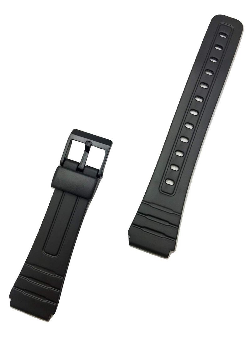 NewLife 18mm Black Rubber Watchband | Comfortable and Durable PVC Material Replacement Watchstrap that brings to Any Watch for Men and Women - Image 2