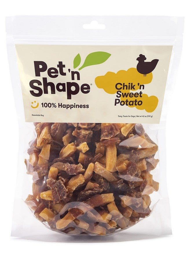 Pet 'n Shape Sweet Potato Chews - Natural Chicken Wrapped Sweet Potato Dog Treats - 42 Ounce - Image 1