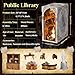 CCCDF Book Nook Kit DIY Miniature House Kit 3D Wooden Puzzle for Adults Booknook Kit with Dust Cover Book Decor Bookshelf Decoration Decorative Bookends Women Craft Gifts for Teens Public Library - Image 4