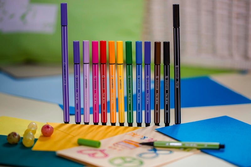 STABILO Premium Felt Tip Pen Pen 68 Mini - Wallet of 18 - Assorted Colors - Image 5