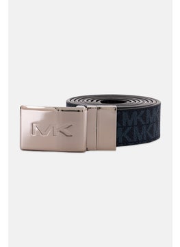 Michael Kors Women Brand Logo Leather Belt, Blue  - Image 1