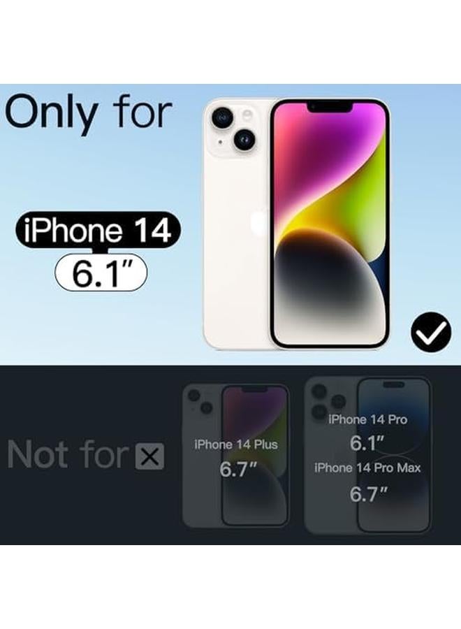 جي تيك جراب قزحي الألوان لهاتف آيفون 14 مقاس 6.1 بوصة متوافق مع ماج سيف بتصميم لطيف وفريد وجمالي مع غطاء خلفي شفاف ملون مقاوم للصدمات لهاتف قزحي الألوان - Image 2