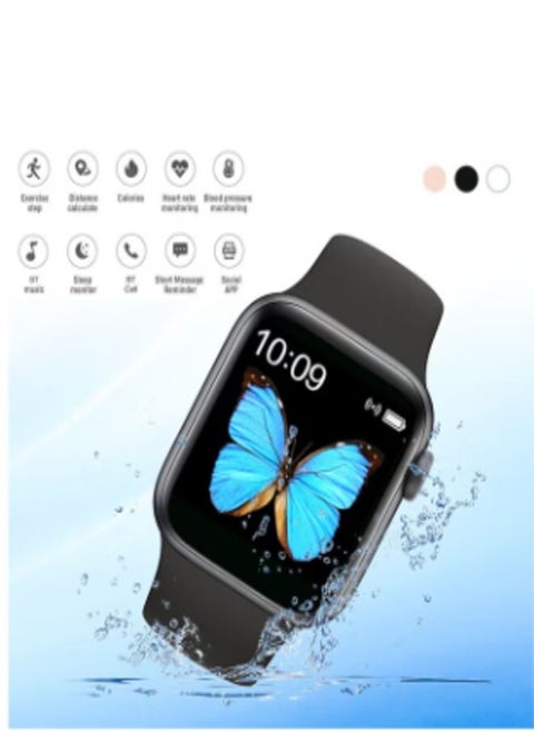 300.0 mAh T500 Series 5 Color Screen Message Reminder Health Monitor IP67 Waterproof Sport Tracker Intelligent Watch Black