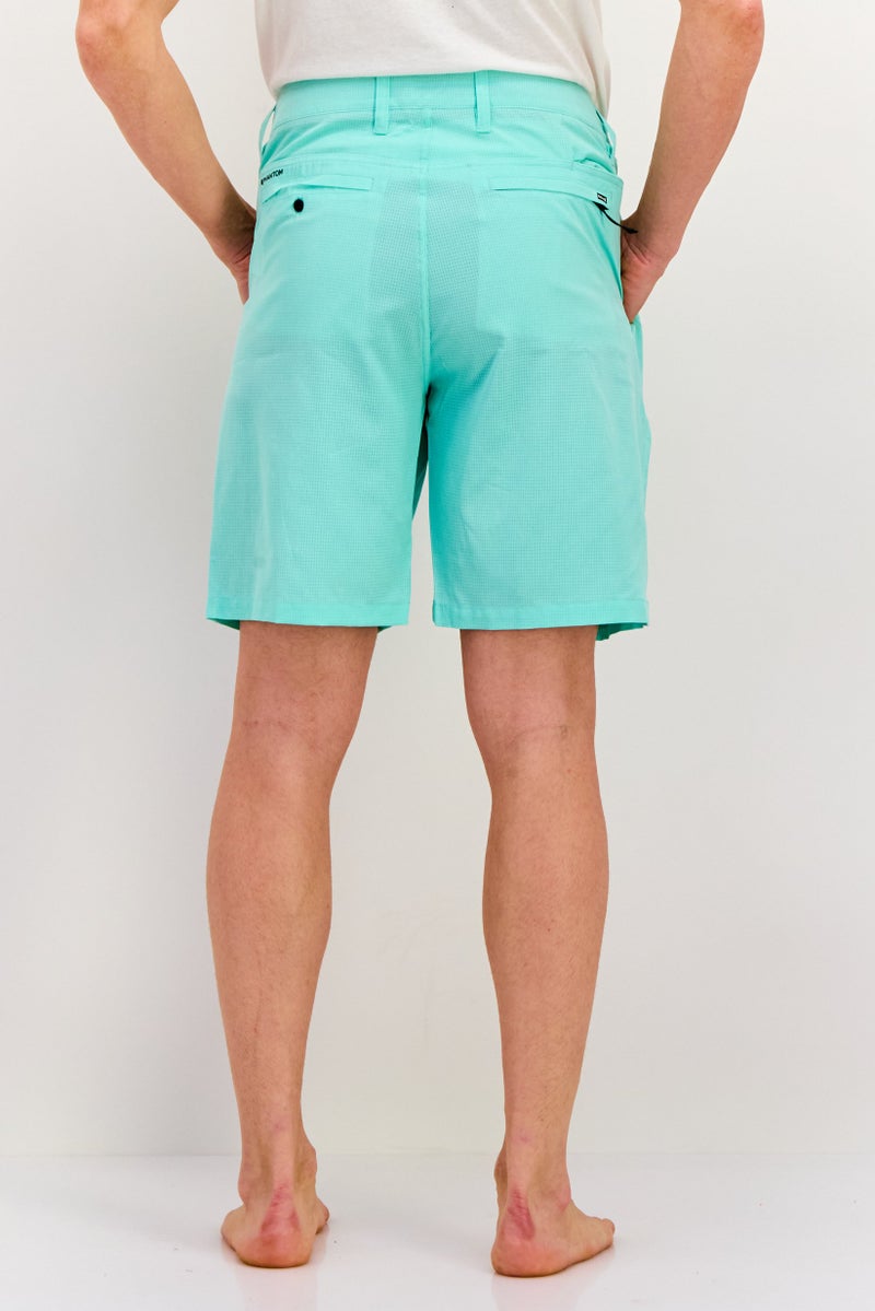 Hurley Men Regular Fit Brand Logo 9 Inseam 20 Outseam Board Shorts, Turquoise  - Image 4