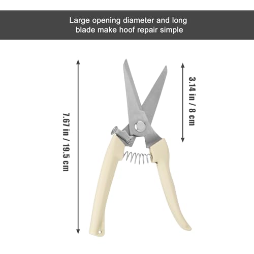PEUTIER Goat Hoof Trimmers, Stainless Steel Hoof Trimming Tool with Spring Hooves Shears Sheep Nail Clippers for Pig, Horse, Livestock - Image 2