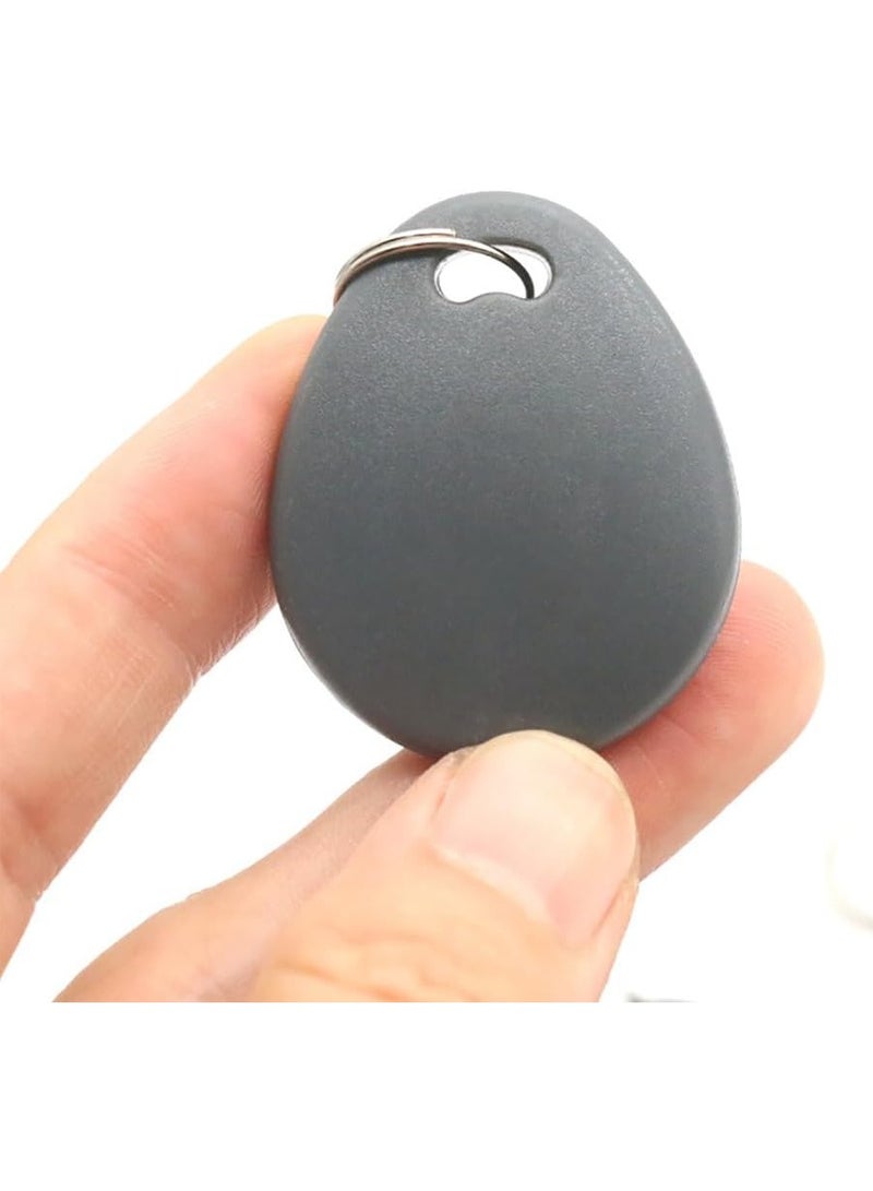 Rubik علامات RFID 125khz T5577، مفاتيح تحكم وصول فارغة قابلة لإعادة الكتابة، سلسلة مفاتيح RFID مقاومة للماء (رمادي، 5 سلاسل مفاتيح) - Image 2