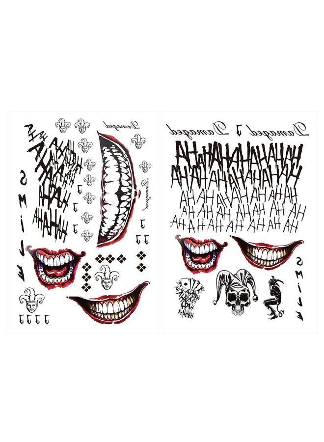 Leoars Men Tattoos, 2-Sheet Fake Tattoo Stickers for Adult Men Halloween Cosplay Costumes and Party Accessories - Image 1