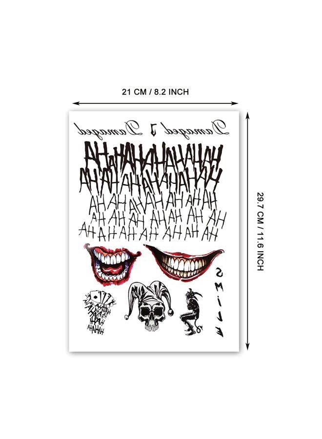 Leoars Men Tattoos, 2-Sheet Fake Tattoo Stickers for Adult Men Halloween Cosplay Costumes and Party Accessories - Image 3