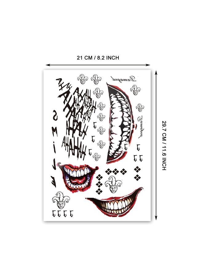 Leoars Men Tattoos, 2-Sheet Fake Tattoo Stickers for Adult Men Halloween Cosplay Costumes and Party Accessories - Image 2
