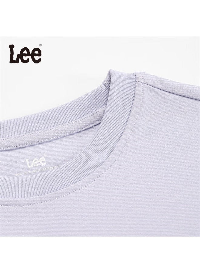 Lee Children'S Wear, Patchwork Outdoor Faux Two-Piece Long-Sleeve T-Shirt, Printed Base Layer, Fengxin Purple