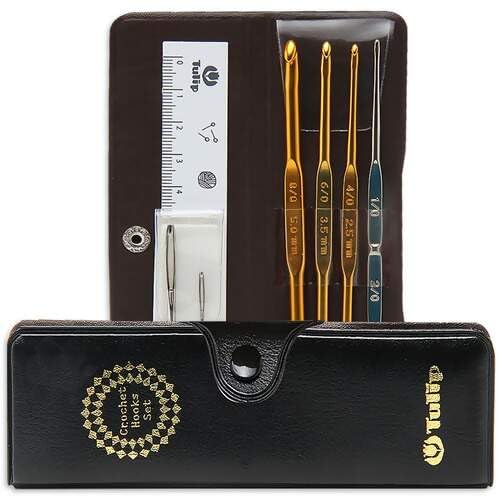 Tulip Crochet Hook Set, Classic One 7-PC Crochet Hook Set & Yarn Needles with Case - Image 2
