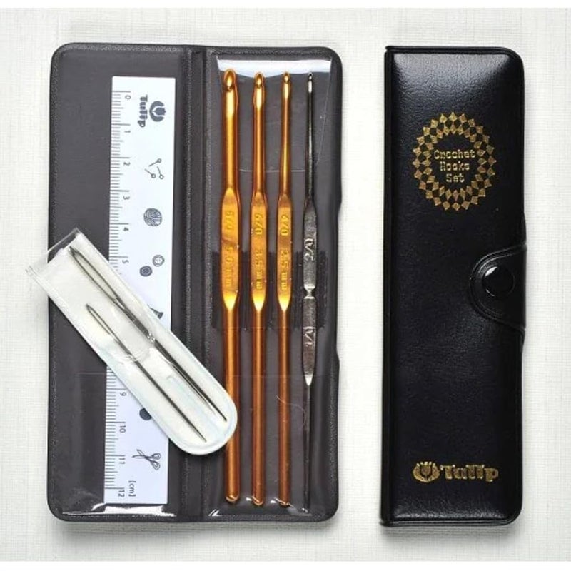 Tulip Crochet Hook Set, Classic One 7-PC Crochet Hook Set & Yarn Needles with Case - Image 3