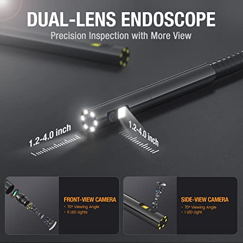 Teslong Endoscope Replacement Cable with Light, Dual Lens Inspection Camera 5.5mm/0.21inch Waterproof Probe Compatible with NTS500, NTS300(3.3FT) - Image 3