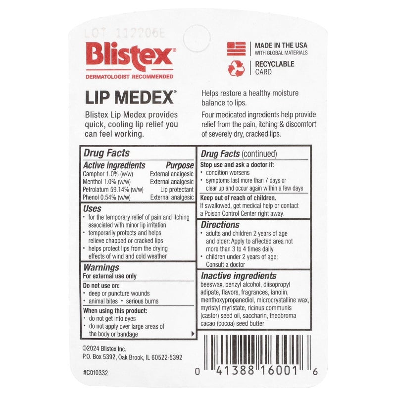 Blistex Lip Medex Lip Protectant - Relieves Chapped and Sore Lips - Image 3