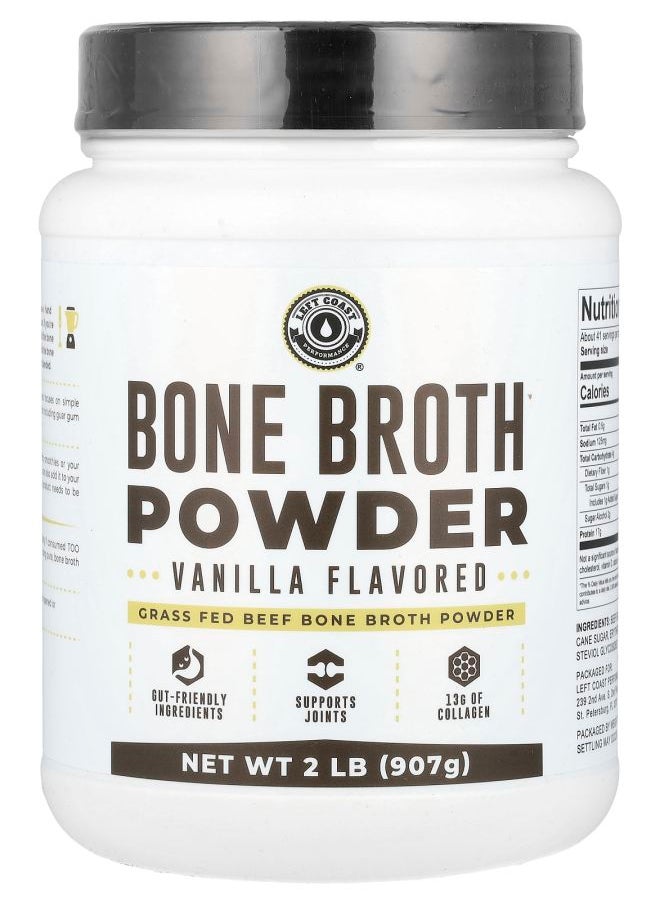 Left Coast Performance - Bone Broth Powder Vanilla 2 lb (907 g) - Image 1