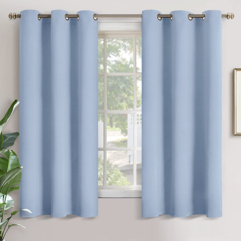 YoungsTex Baby Blue Room Darkening Curtains 63 Inch Long for Kids Bedroom  Grommet Thermal Insulated Blackout Window Drapes Privacy for Boy Nursery 2 Panels 42 x 63 Inch