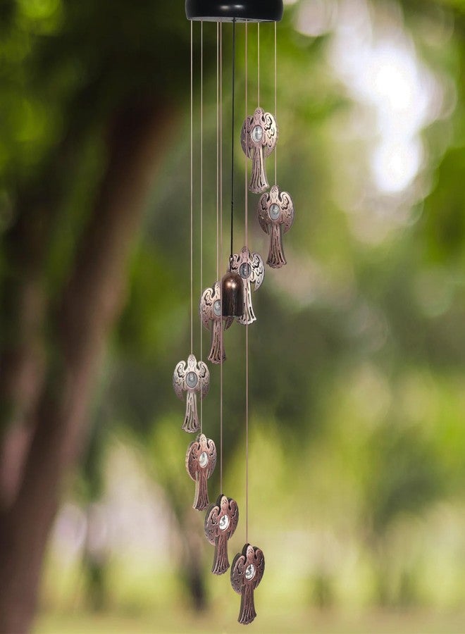 esgarden Solar Angel Wind Chimes Outdoor,Solar 8 LED Angel Wind Chimes for Outside,Hanging Lights Warm LED,Outdoor Angel Decor,Angel Gifts for Wife Mother Grandmom Christmas - Image 4